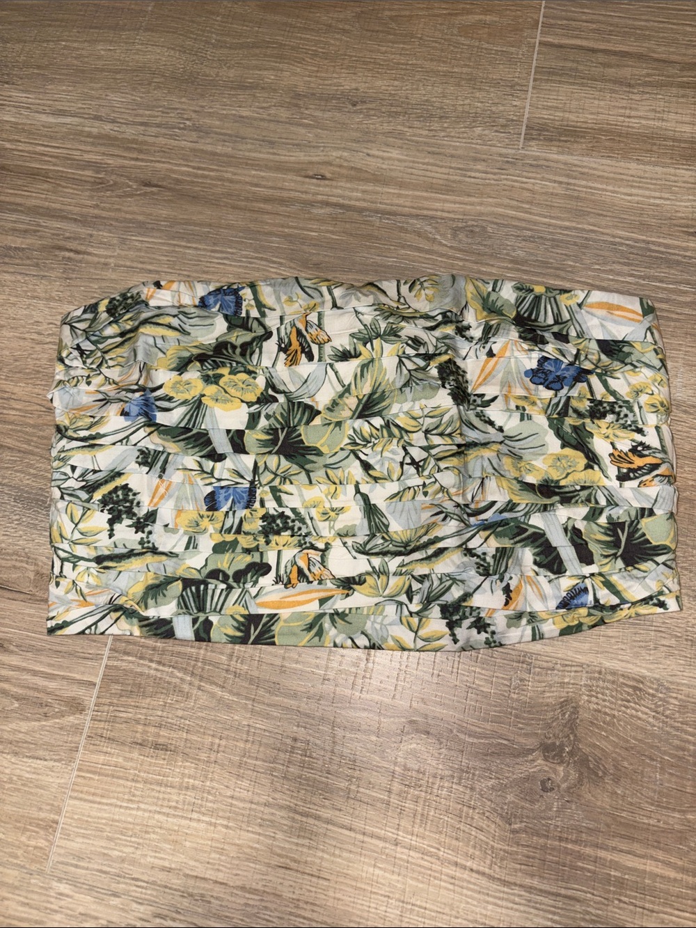 Abercrombie & Fitch Floral Bandeau Mini Skirt - Yellow, Green & Blue